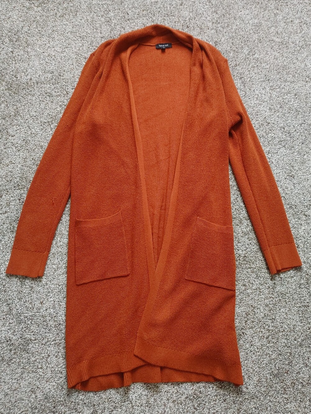 Orange Knit Cardigan